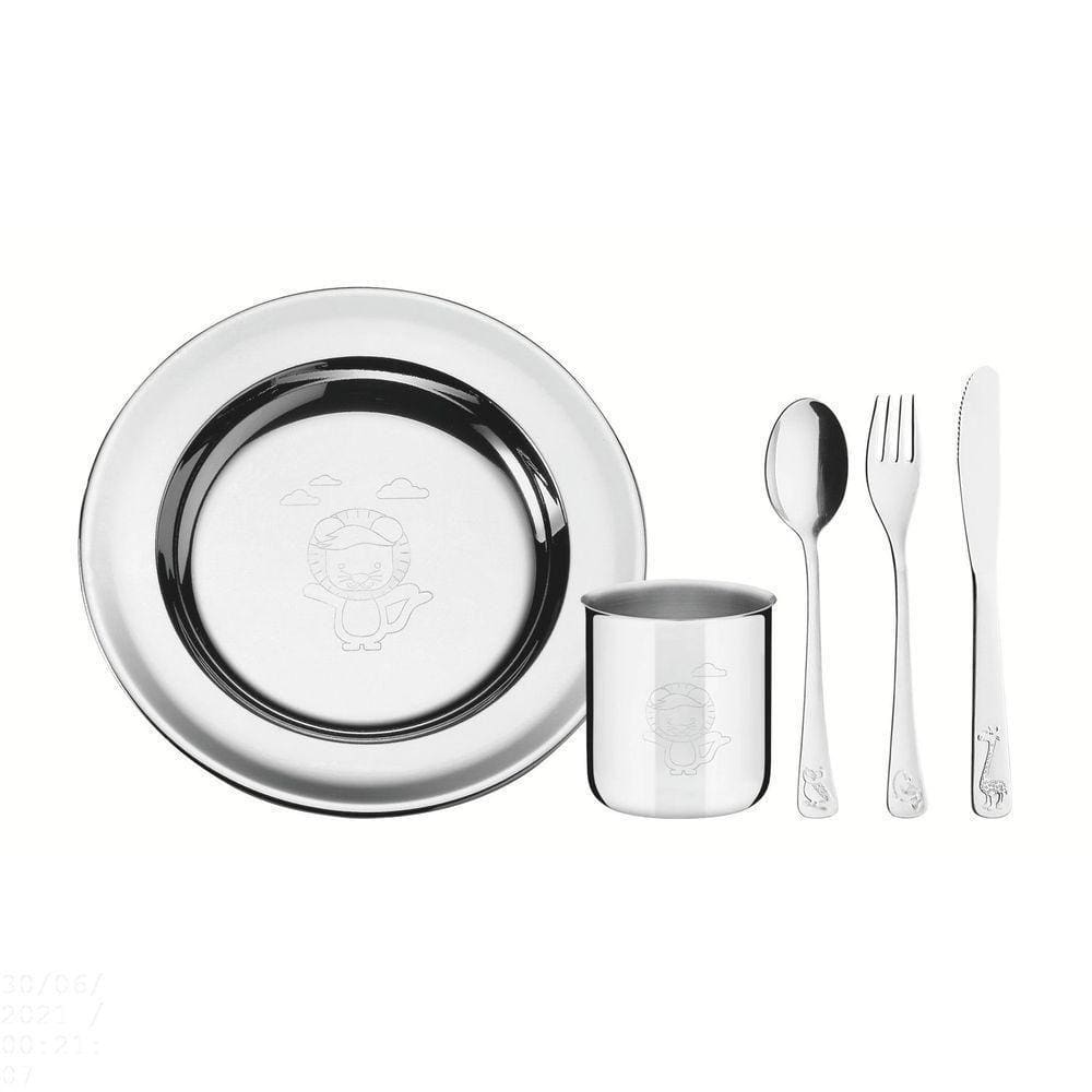 Kit Infantil Tramontina Para Refeição Em Aço Inox 5 Peças Tramontina