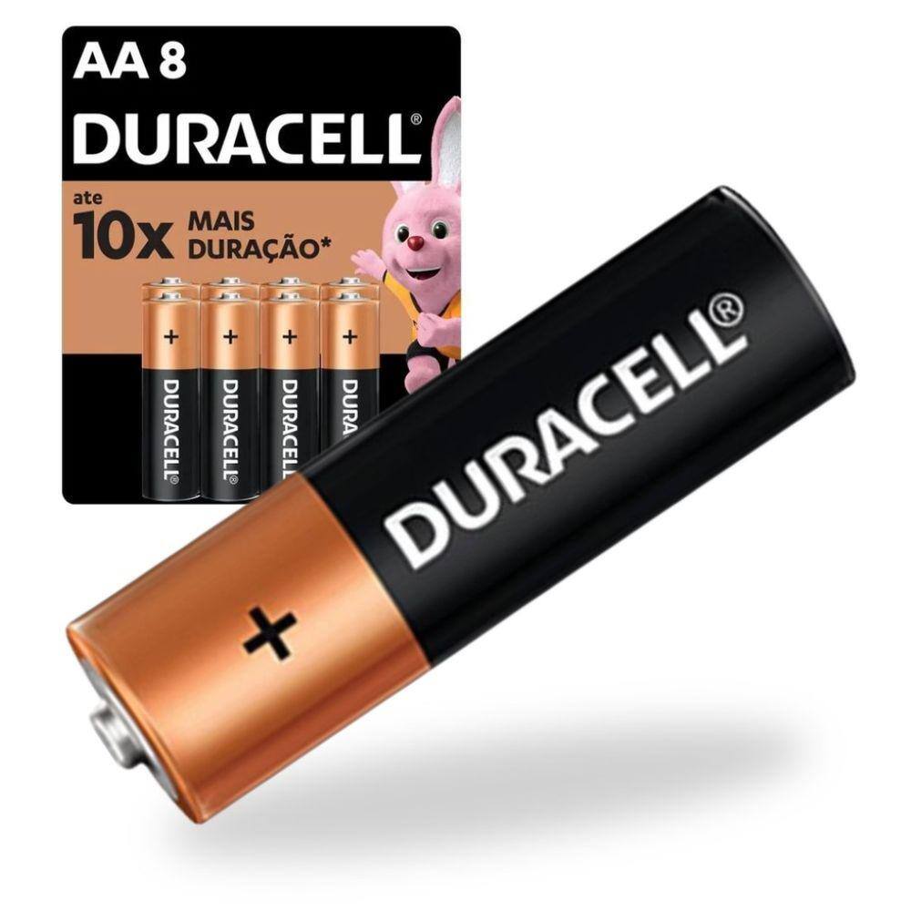 Pilhas alcalina AA 8 unidades Duracell