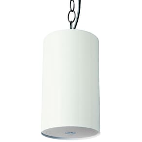 Alto-falante pendente VALCOM 5W branco sobre grelha branca com 8,8 cm de altura