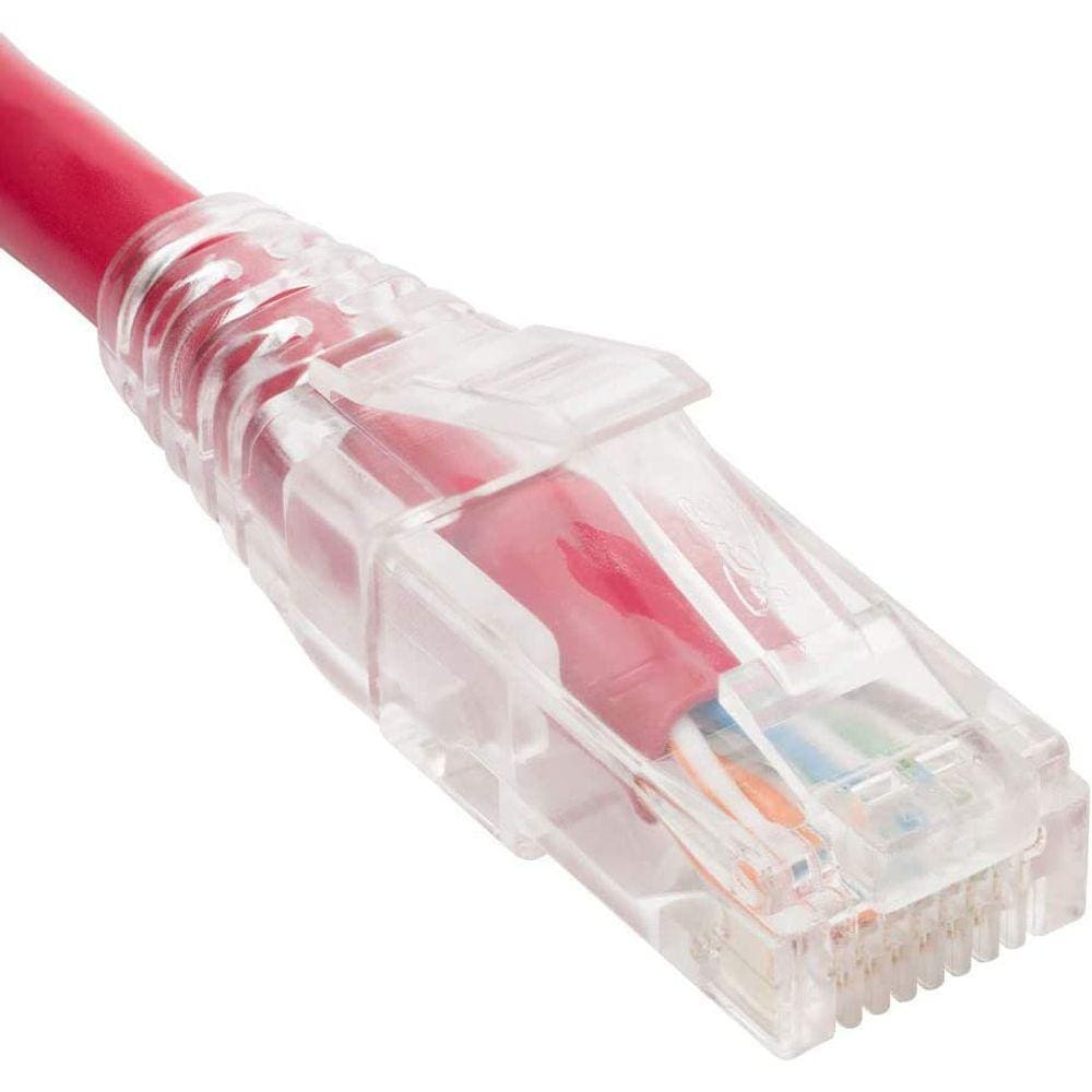 Patch Cord Cat6 Clear Boot 7` Vermelho