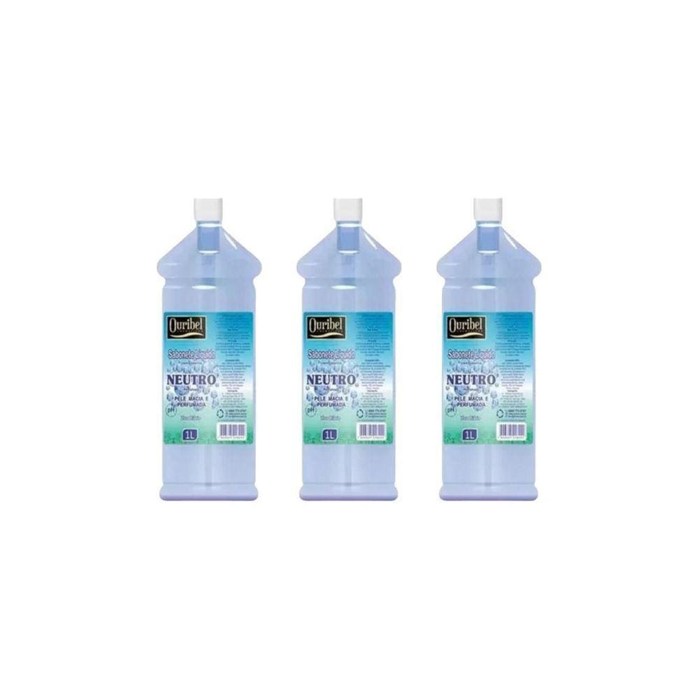 Sabonete Liquido Ouribel 2000Ml Neutro Perfumado - Kit C/3Un