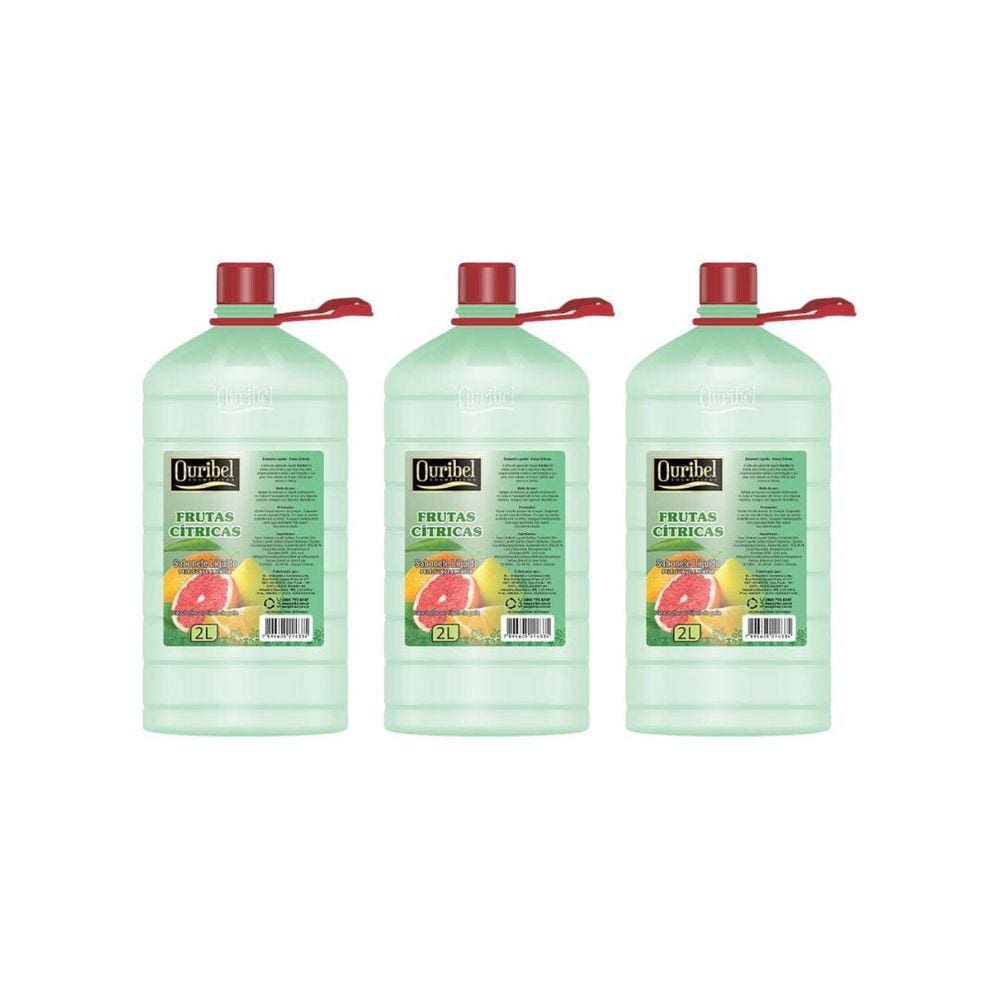Sabonete Liquido Ouribel 2000Ml Frutas Citricas - Kit C/3Un
