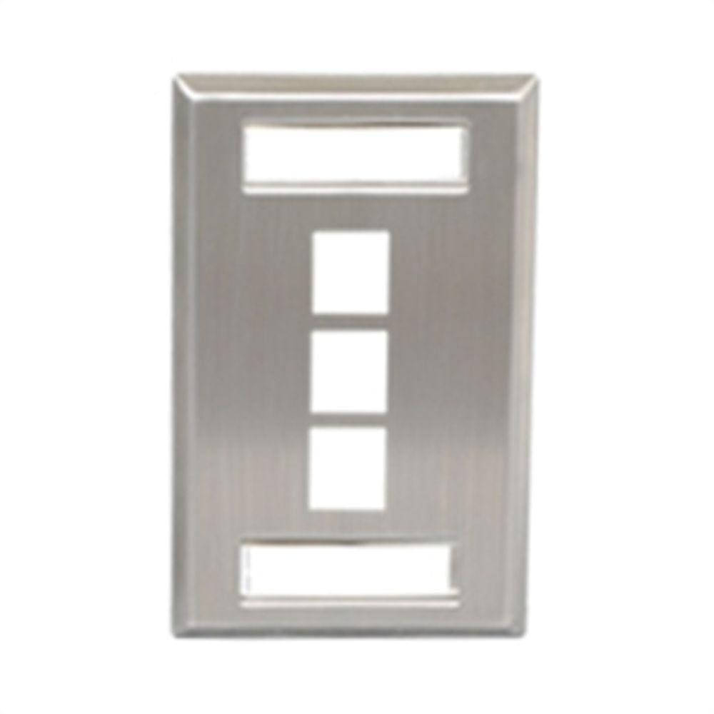 Placa Frontal, Identificação, Aço Inoxidável, 1 Grupo, 3 Por