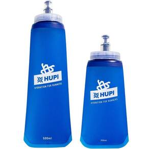 Kit 2 Garrafas Dobravel SOFT FLASK Hupi 350/500ML Bike Corri COR Azul