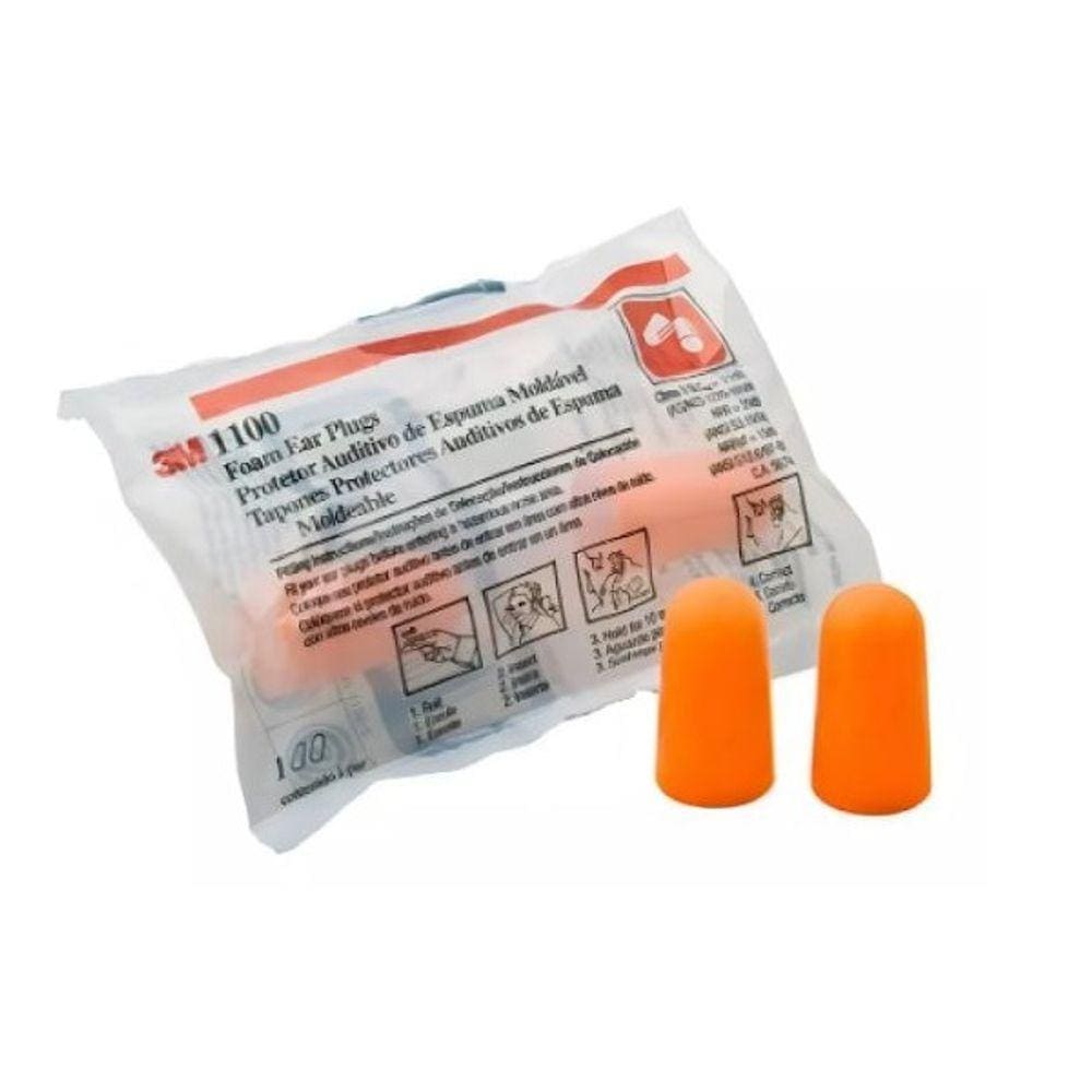Kit com 20 Pares Protetor Auricular Espuma Ouvidos Abafador 3M