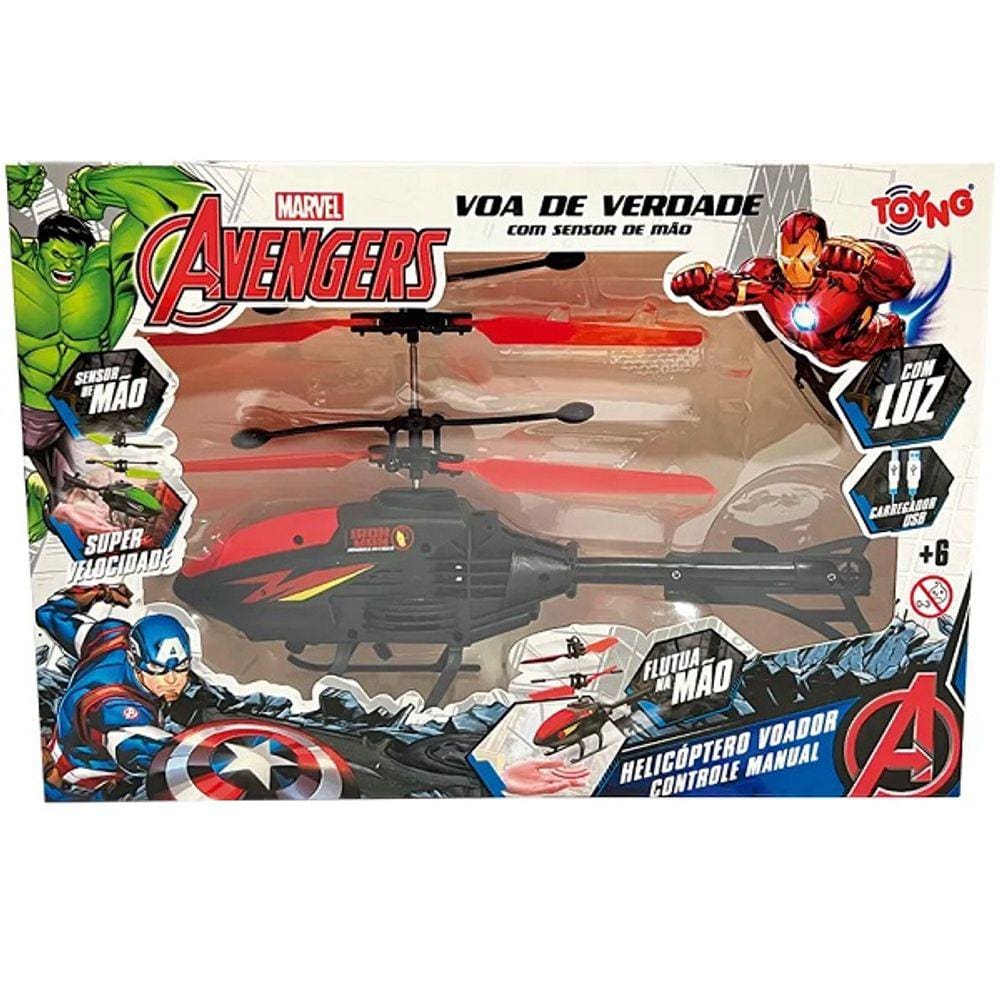 Helicoptero Voador com Sensor Marvel Avengers Homem de Ferro TOYNG 051402