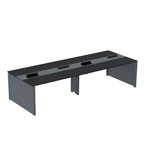 Mesa Plataforma Dupla para 4 Lugares para Coworking 130x120/4p Preto/Grafito