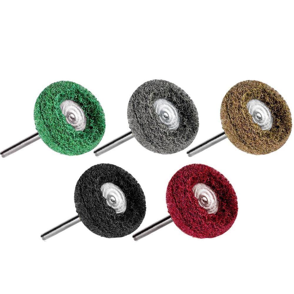 Kit 5 Escovas Polimento Nylon Grãos 120 A 800 Micro Retífica