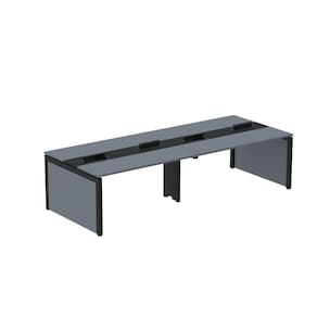 Mesa Plataforma Dupla para 4 Lugares para Coworking 160x120/4p Grafito/Preto