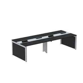 Mesa Plataforma Dupla para 4 Lugares para Coworking 160x120/4p Preto/Cinza