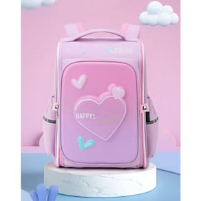 Mochila Happy Waterproof para meninas da escola 35L cor rosa