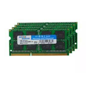 Memória RAM dourada de 8 GB DDR3 SO-DIMM 1600 MHz