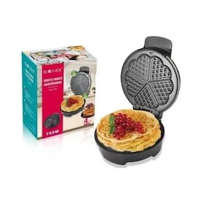 Revestimento antiaderente elétrico em forma de coração para máquina de waffles