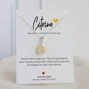 Colar de prata 925 com pedra l citrina para mulheres