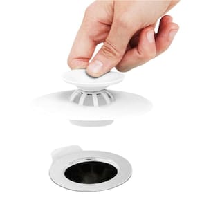 Tampão de filtro de drenagem de chuveiro, anti-desperdício, à prova de odor, branco