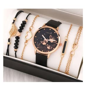 Conjunto de relógios e pulseiras para mulheres