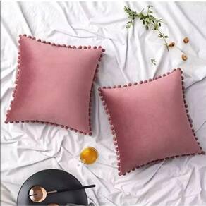 Almofada com rolhas rosa 45x45cm Velvet Soft Touch