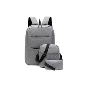 Conjunto de mochilas para computador de 3 peças - cinza