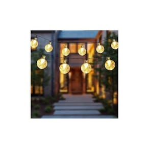 Luzes LED Garland 50 LED 9,5 m impermeáveis brancas quentes