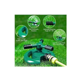 Aspersor de irrigação giratório de 360 graus com 3 braços para jardim Ho