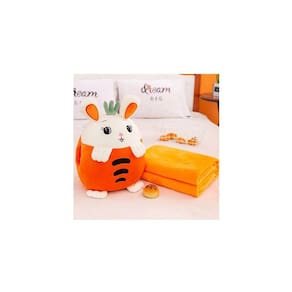 Almofadas quentes de pelúcia com cobertor de cenoura 35 cm de altura 28 cm de largura