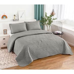 Edredão de verão de 1,5 assentos cinza Cubrecama poliéster 180x230cm