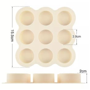 Molde de bolo Simple Perfect Mini Alfajores de silicone com 9 cavidades