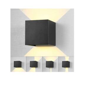 Lâmpada de parede LED para exterior com foco de luz quente, ângulo ajustável