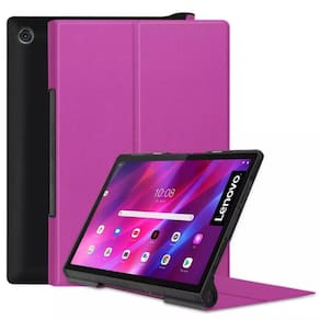 Capa para tablet Lenovo Yoga 11 YT-J706 roxa de couro sintético