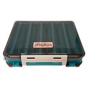 Caixa de iscas de pesca SeaBoss, cor azul, para 10 iscas de até 140 mm
