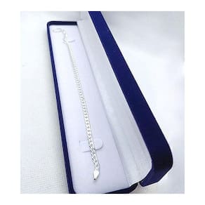 Pulseira masculina Grumet em prata esterlina 925 com 20 cm de comprimento