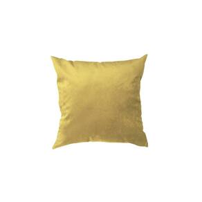 Almofada de veludo dourado 40x40cm com enchimento de fibra de poliéster