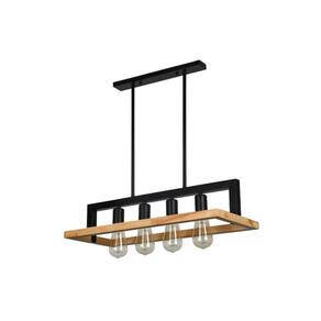 Luminária pendente com design moderno para 4 lâmpadas (ampolas não incluídas)