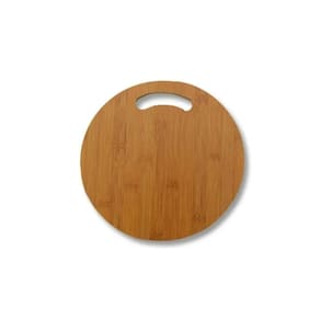 Tábua de cortar madeira circular de 30 cm para carnes e vegetais