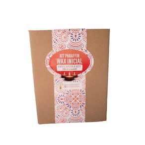 Kit de fabricação de velas de cera de parafina de 1 kg com acessórios e manual