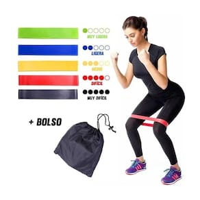 Conjunto de faixas de resistência para exercícios de treinamento físico (5 faixas)