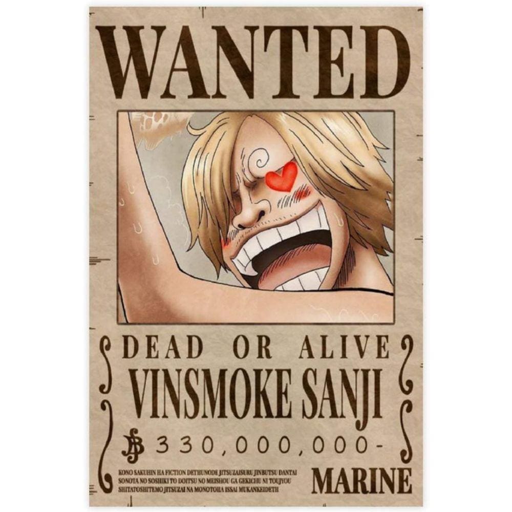 Pôster One Piece Reward Wanted Sanji 28x42cm