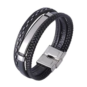 Pulseira de couro Viking para homens e mulheres