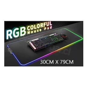 Mouse Pad Gamer RGB XL 80x30cm Antiderrapante Vários Ritmos