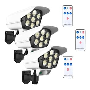 Pacote de refletores solares LED x3 180W com sensor de movimento e controle remoto