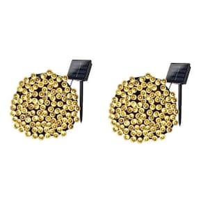 Guirlanda de Natal com luzes solares de 10 metros, 100 LED, pacote x2