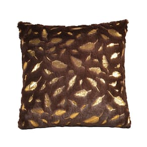 Capa de almofada Feathers Short Hair Marron 45x45 cm