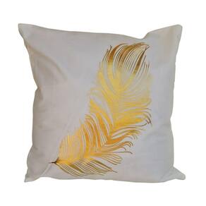 Estojo de almofada Nordic Cushin White Feather 45x45 cm