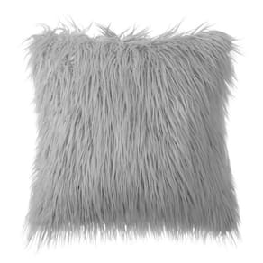 Capa de almofada para cabelos compridos cinza 45x45cm - Genérica