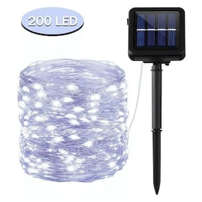 Luzes LED solares 22m 200 LEDs para decoração de Natal