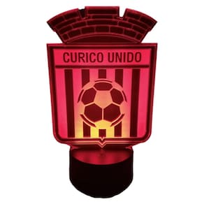 Lâmpada de ilusão 3D Curica United Badge com LED de 7 cores