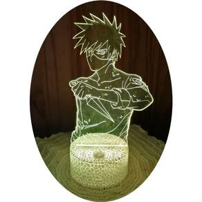 Lâmpada de ilusão Kakashi Hatake 3D 7 cores LED