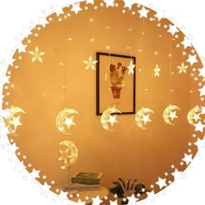 Guirlanda LED com luz quente de Natal Star Moon