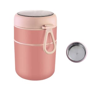Lancheira isolada em aço inoxidável 710mL rosa