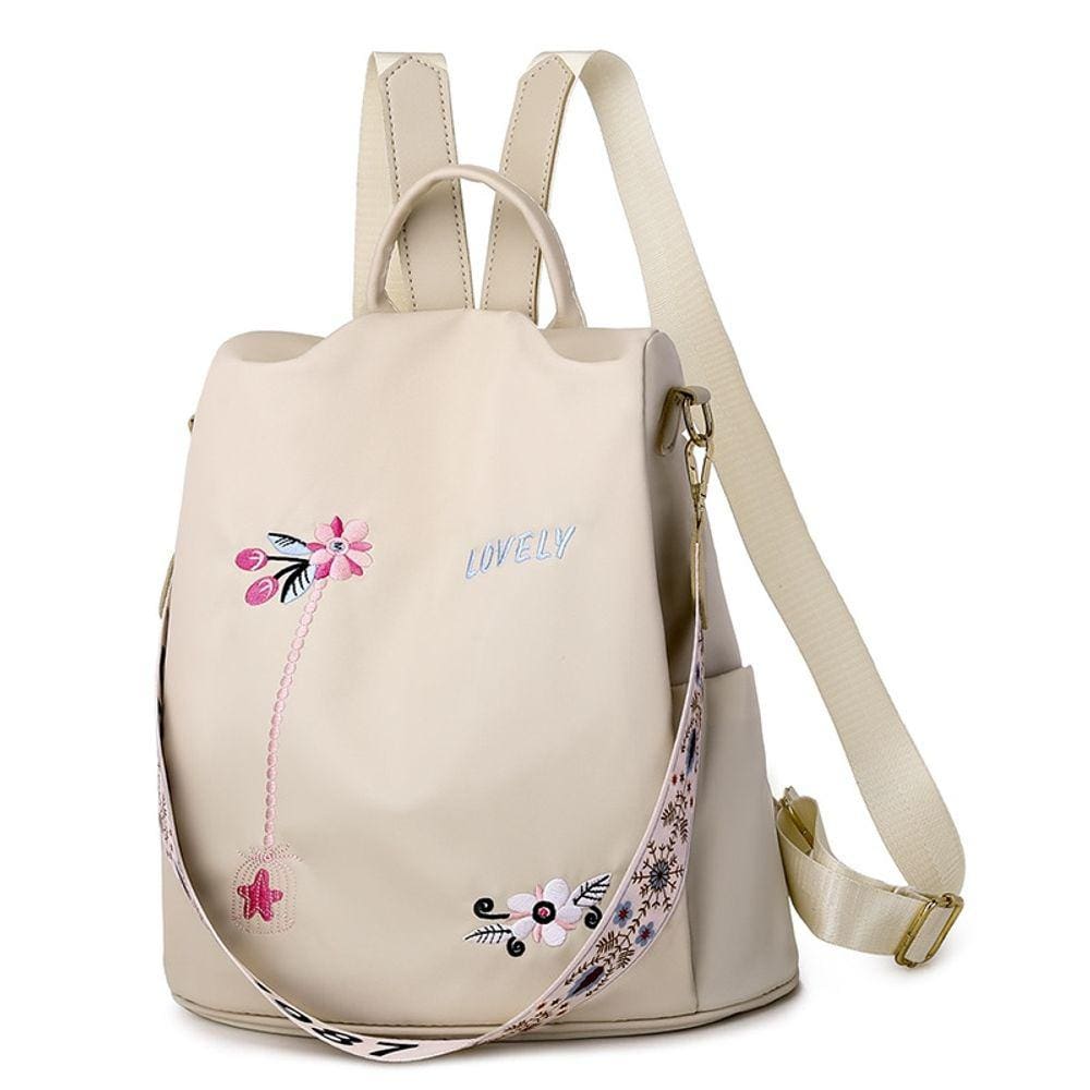 Mochila feminina, leve, impermeável, bolsa de ombro escolar